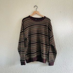 Vintage Brown Stripe Sweater